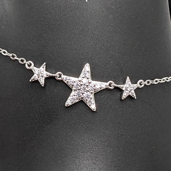 SAVE 20% Tri-Star Cubic Zirconia & Sterling Silver, 18", 2 Available NWOT - Picture 5 of 6